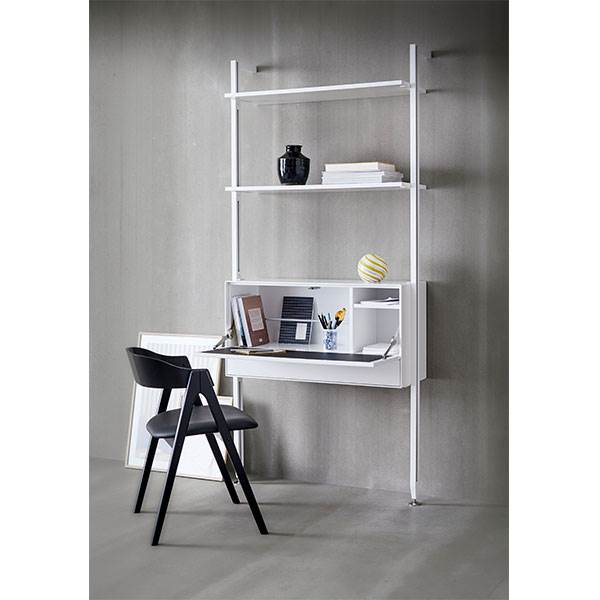 Edge by Hammel reol med skrivebord - hvid  : Erling Christensen Møbler