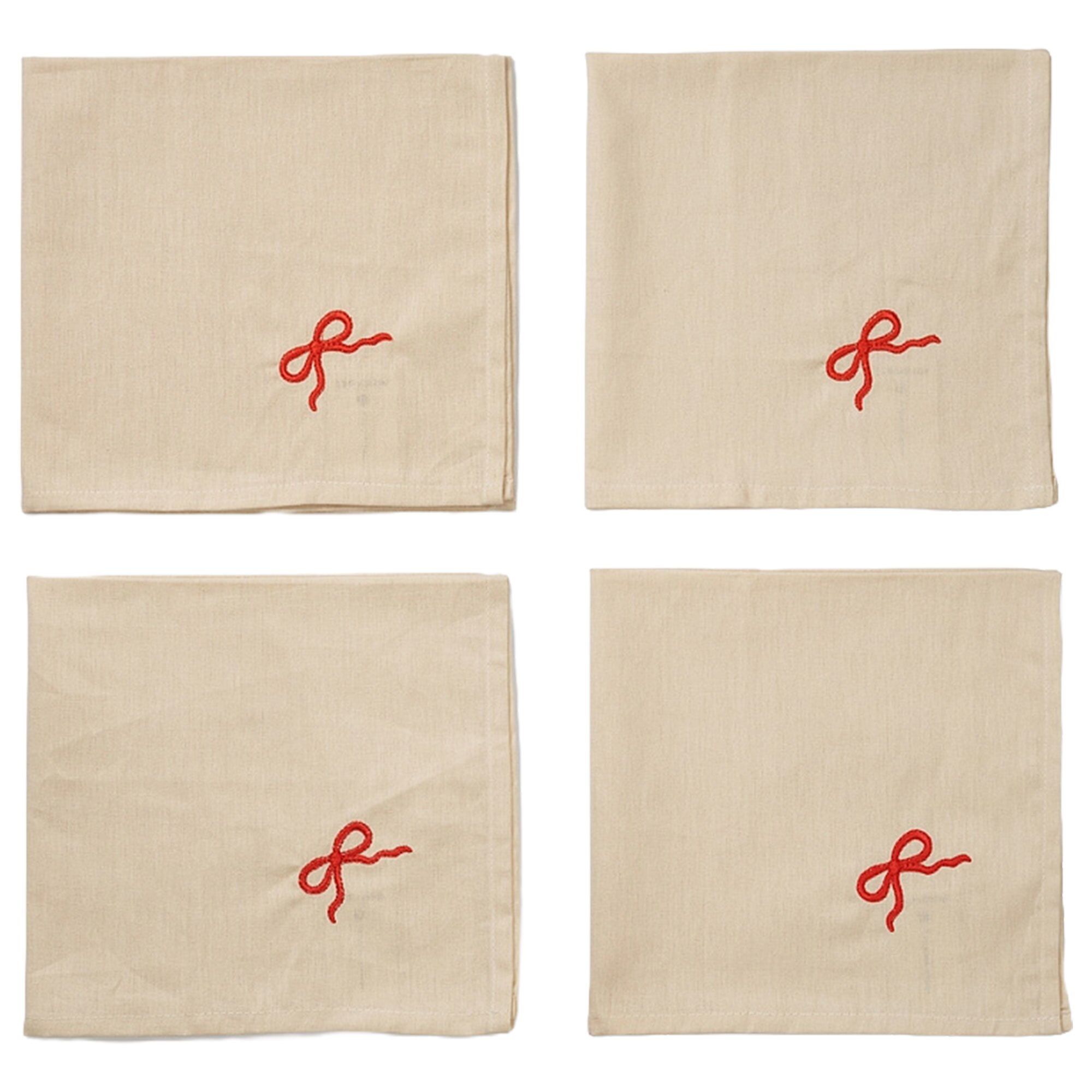 Midnatt Bow servietter 40x40 cm 4-pak