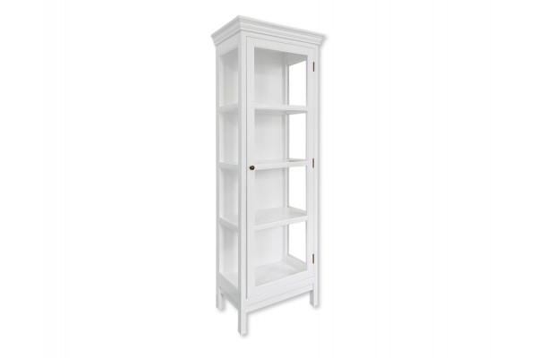 Endelave Vitrineskab - 165x57x36 cm Hvid