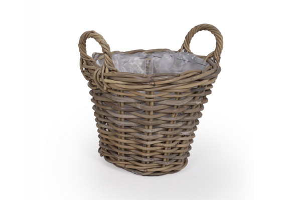Fletkurv - Naturrattan - Ø:30 cm