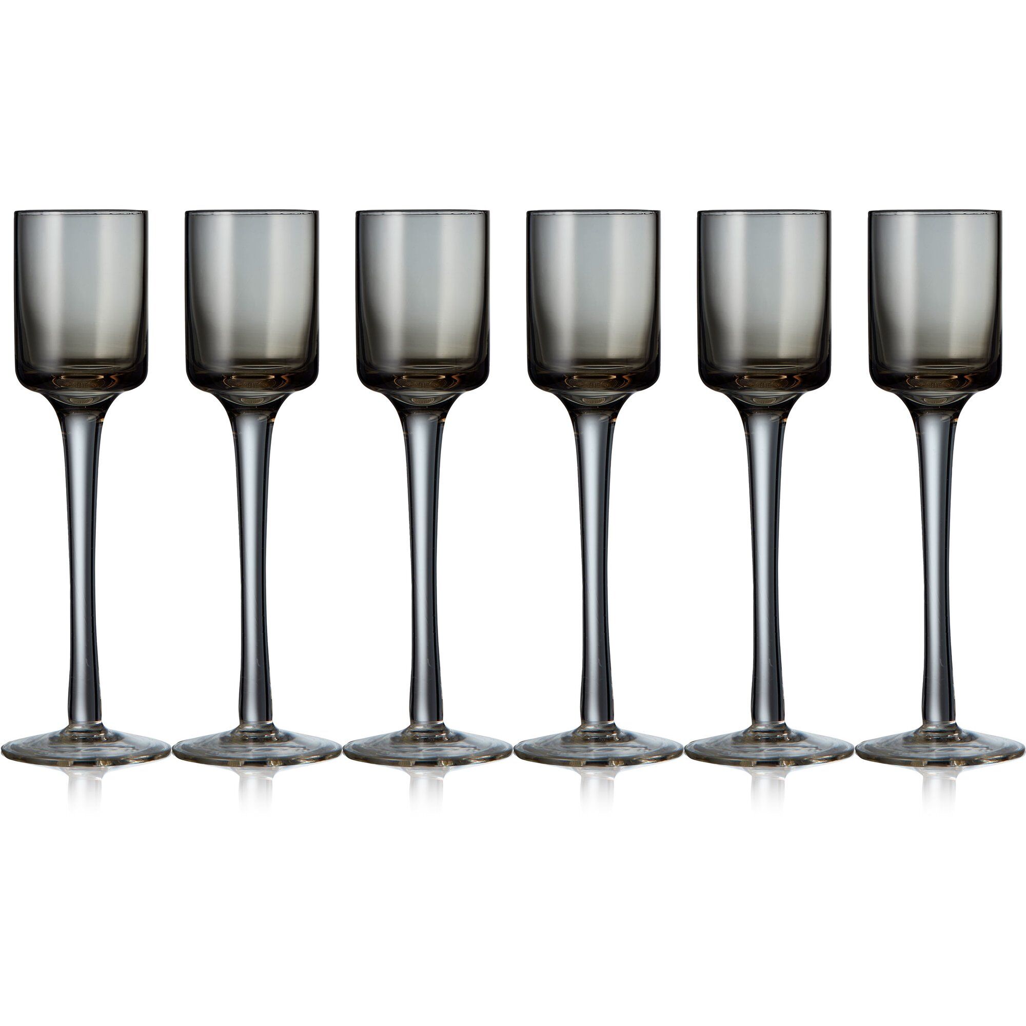 Lyngby glas Snapseglas, 6 stk., grå