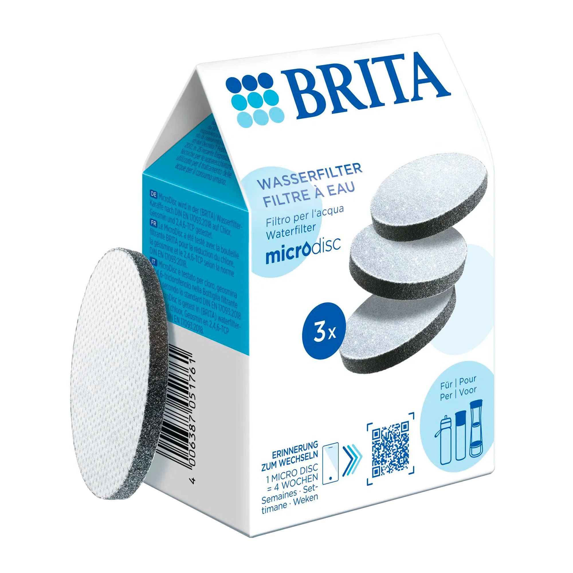Brita MicroDisc vandfilter 3-pak, hvid
