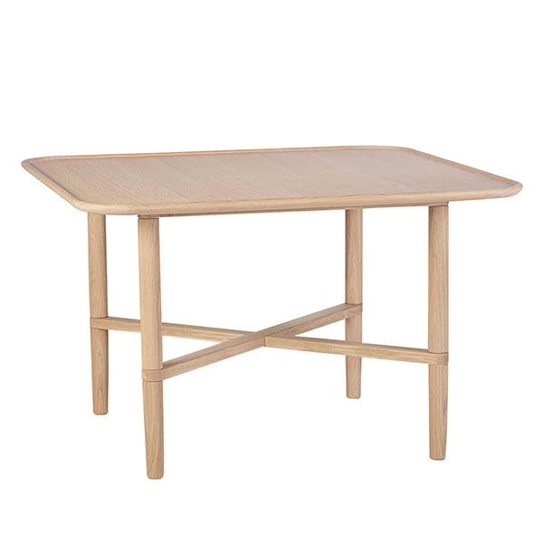 Haslev Opus sofabord kvadratisk - eg - 56x56 - hvidolieret eg  : Erling Christensen Møbler