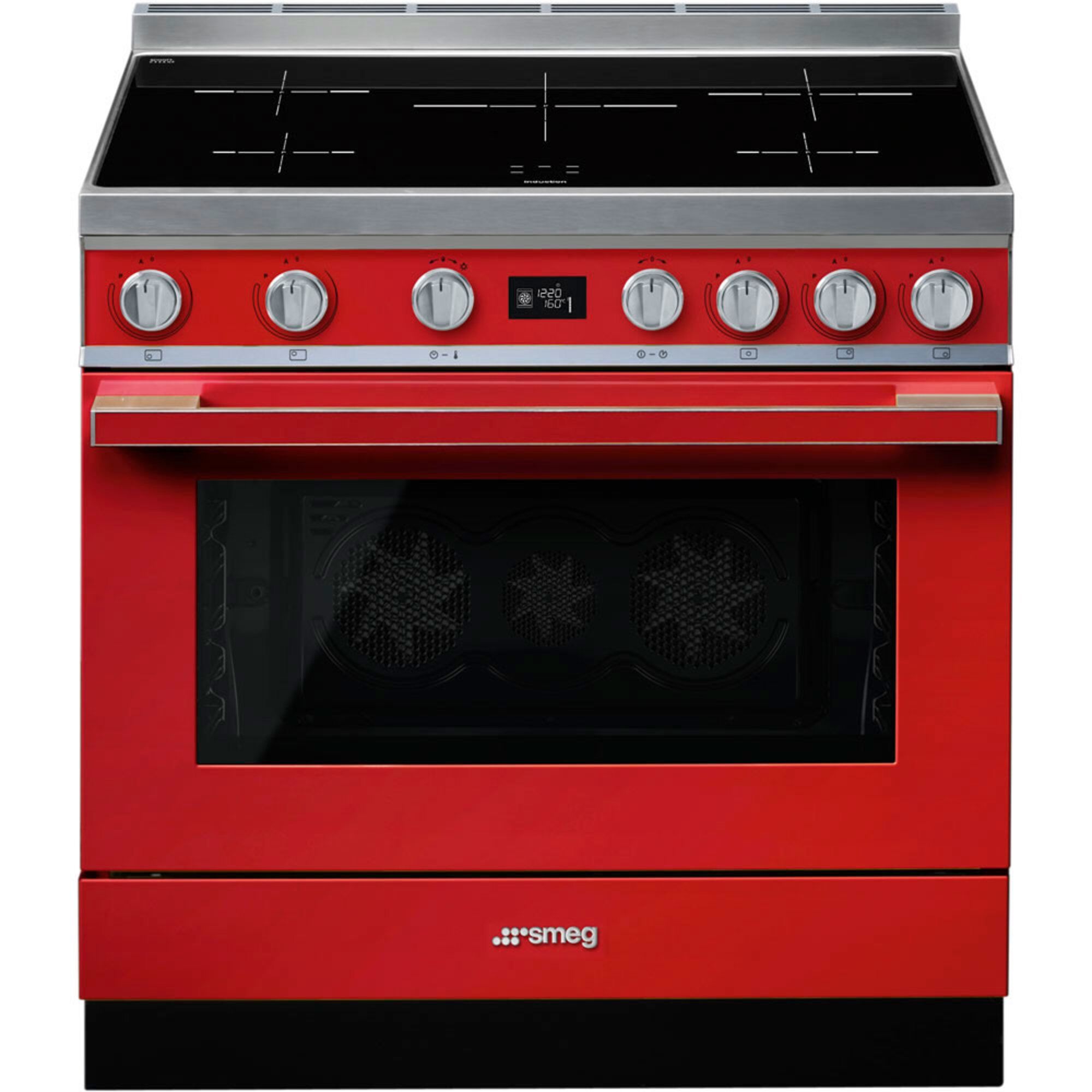 Smeg CPF9IPR Portofino induktionskomfur, rød