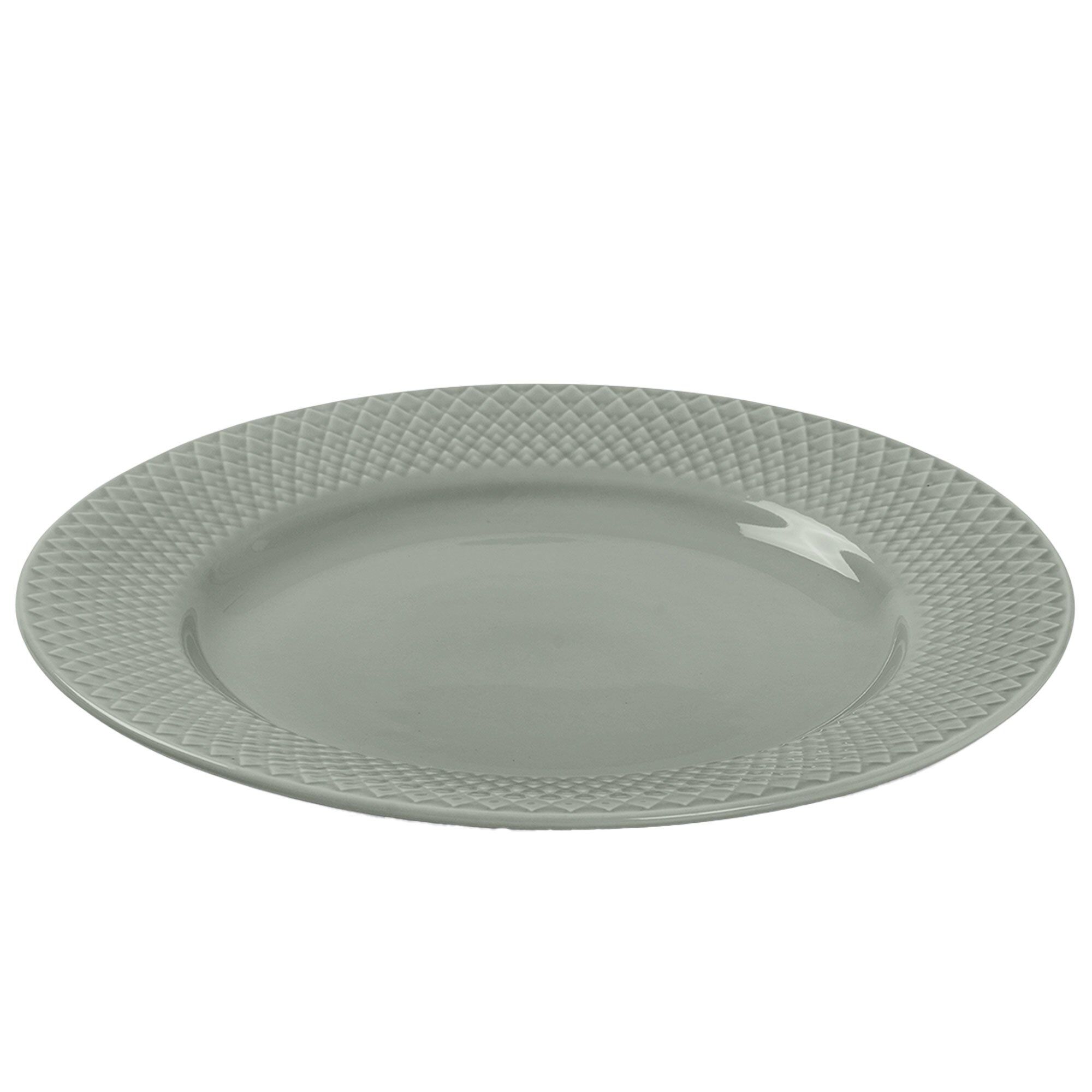 Lyngby porcelæn Rhombe Earth frokosttallerken 21 cm, moss