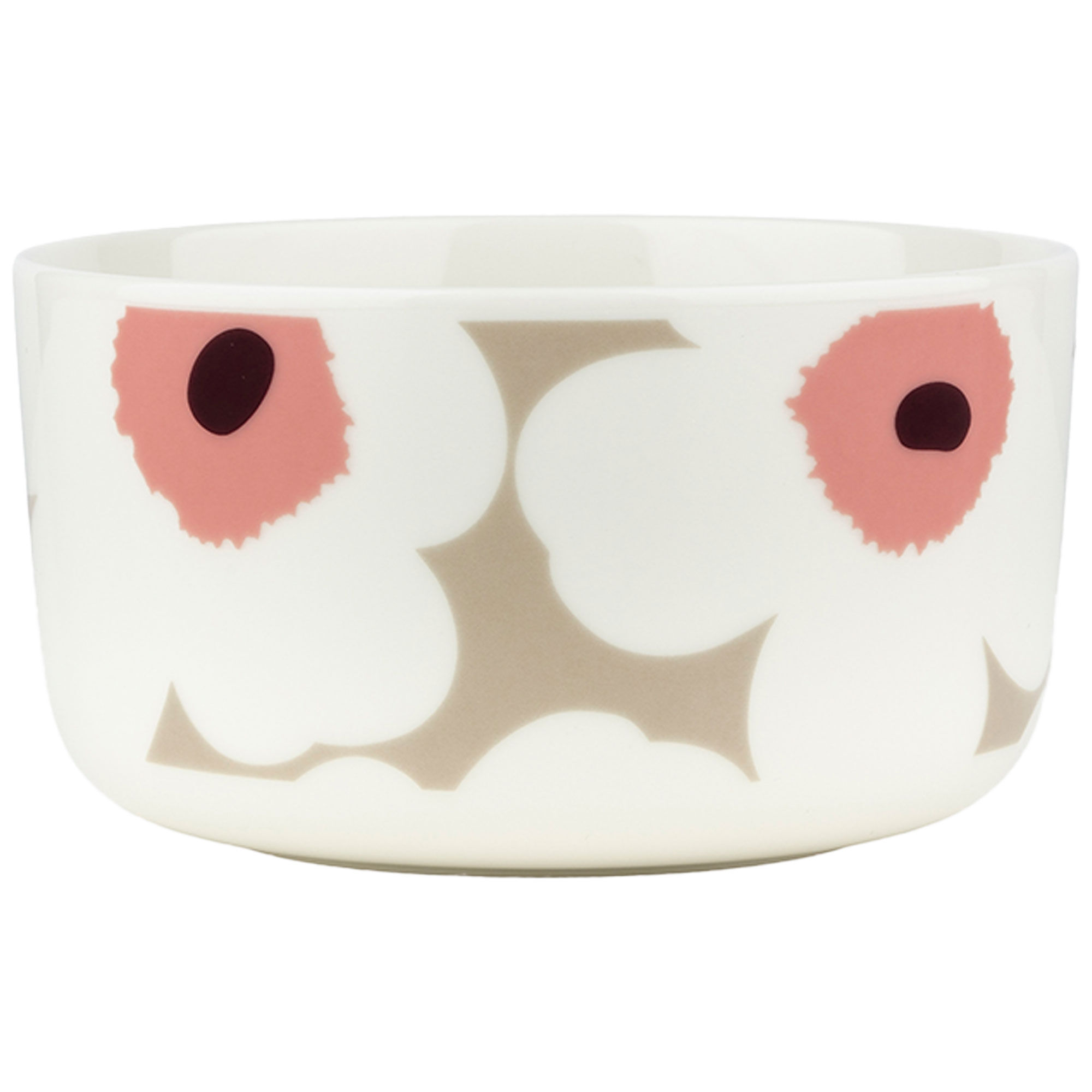 Marimekko Unikko skål 5 dl, hvid/ler/rød