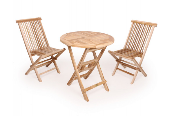 Køln Teak cafesæt - Ø70 cm