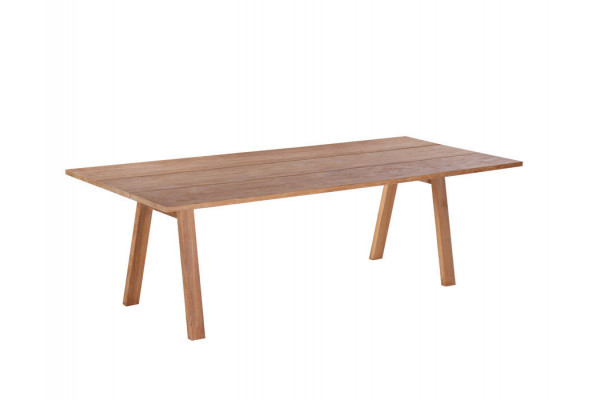 Mako Plankebord 100x240 cm - m/bordben i teak - Skrå