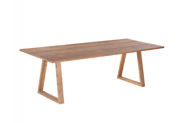 Mako Plankebord 100x240 cm - m/bordben i teak - Trapez