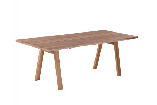 Maxi Plankebord 100x240 cm - m/bordben i teak - Skrå