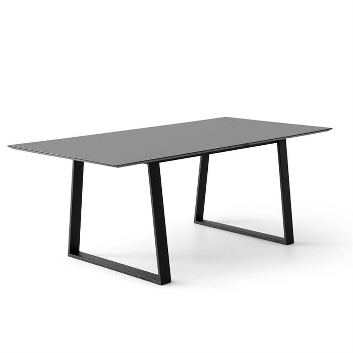 Meza by Hammel spisebord - Square - 165 x 90 cm. - Graphit Antifinger laminat - Trapez stel  : Erling Christensen Møbler