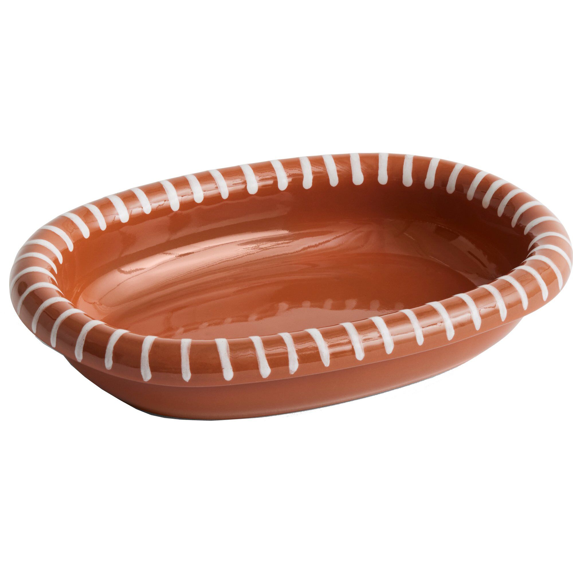Hay Barro oval tallerken small, stribet