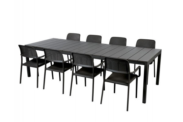 Nardi Rio Bora 210/280 Havemøbelsæt - Antracit