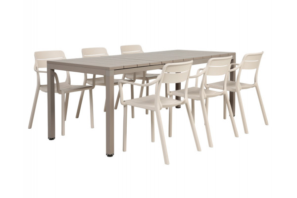 Nardi Rio Cassia Havemøbelsæt 140-210cm - Latte/Sand