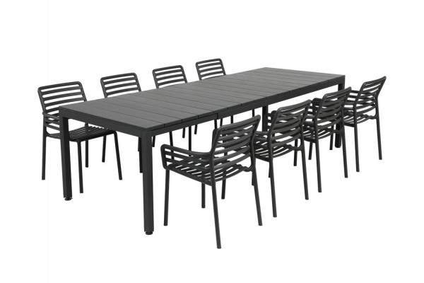 Nardi Rio Doga Havemøbelsæt 210-280cm - Antracit