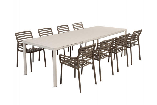 Nardi Tevere Doga Havemøbelsæt 210-275cm - Sand/Tabacco