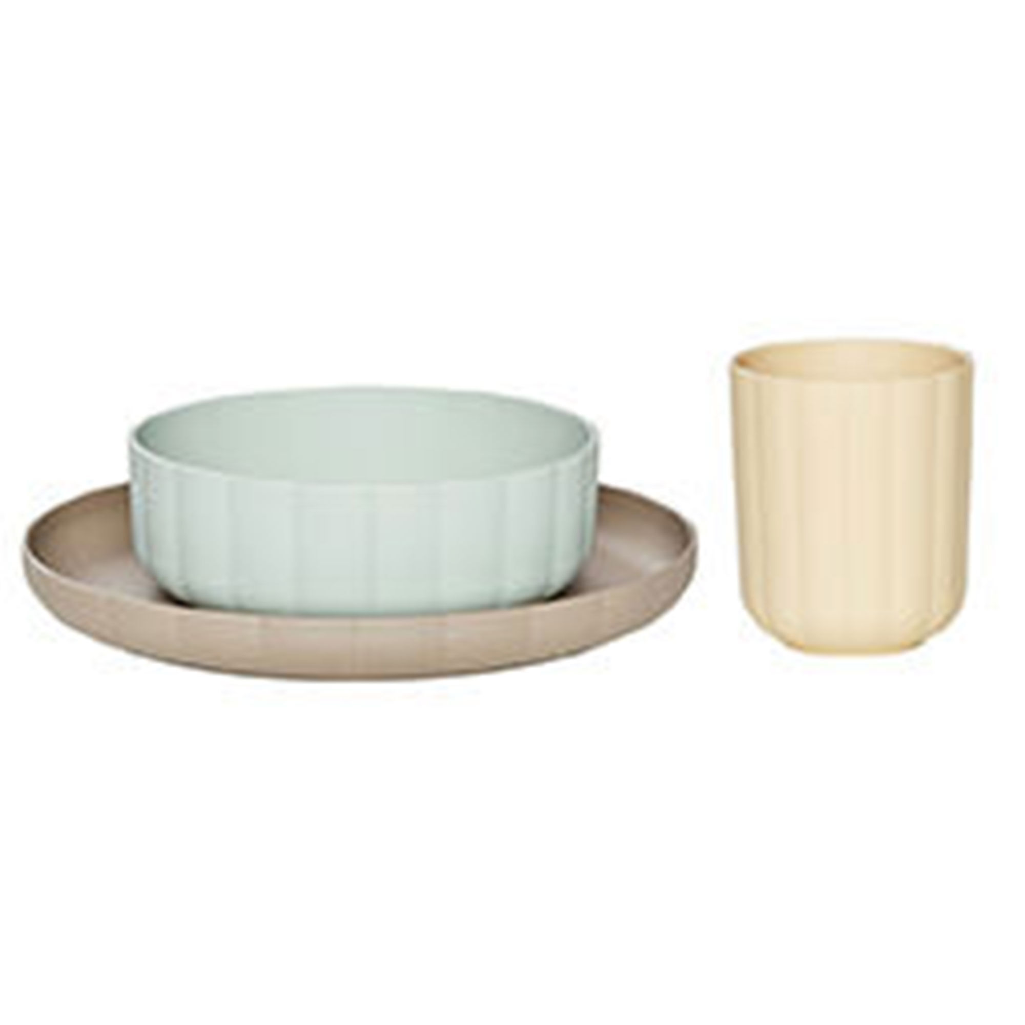 OYOY Mini Pullo børneservice 2-dele, mint/taupe
