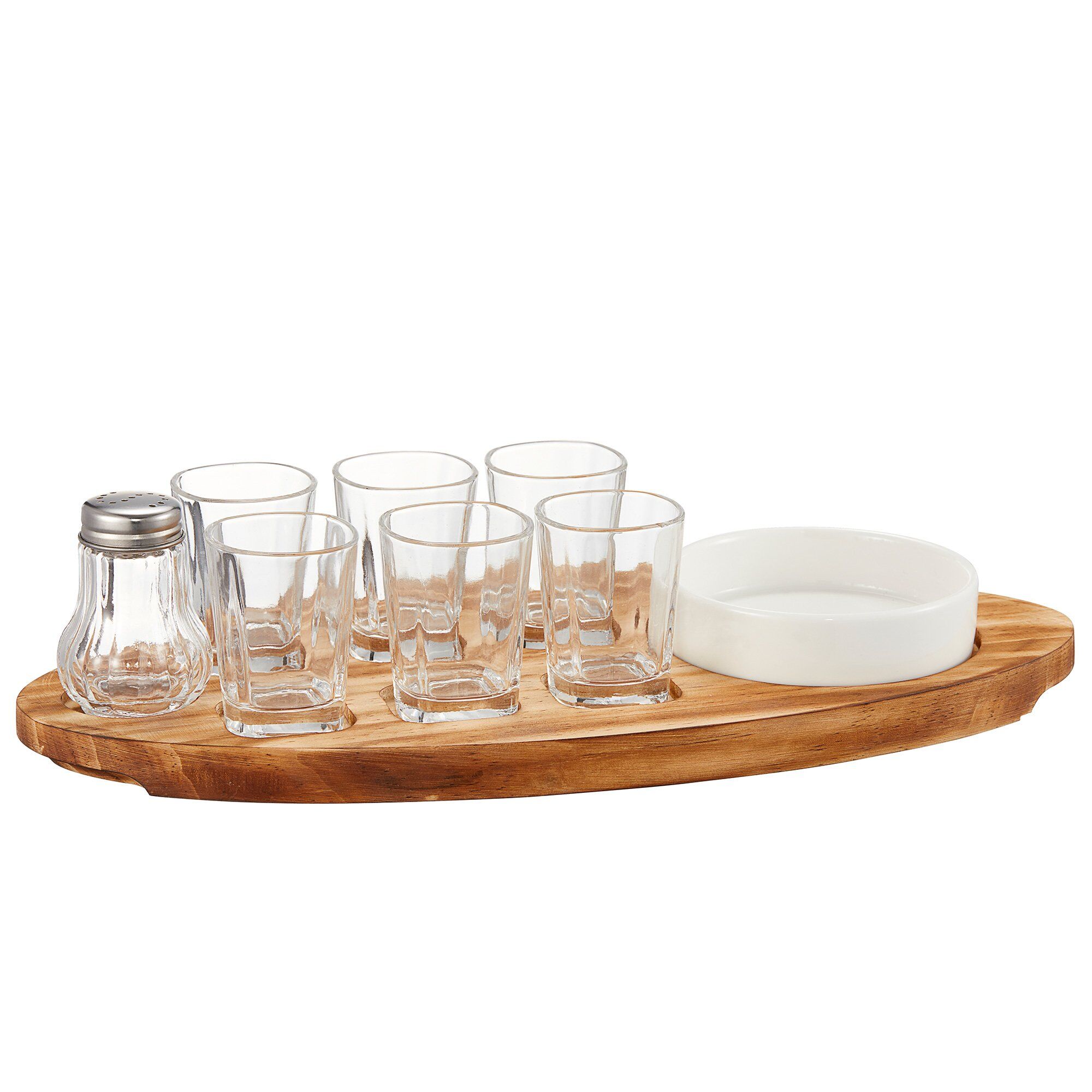 Dorre Shonta shotbræt m. 6 glas inkl. saltkar & skål