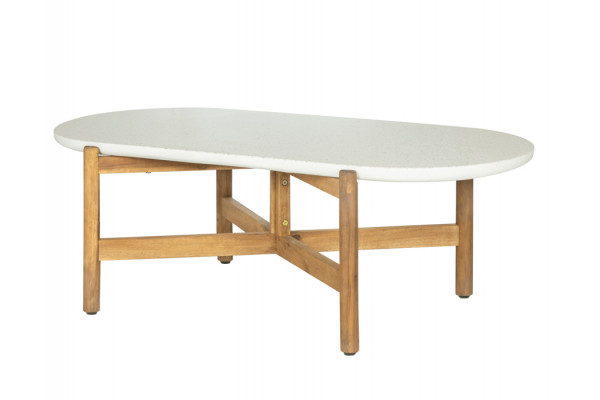 Olivia Sofabord - 60x120 cm - Akacie/terrazzo