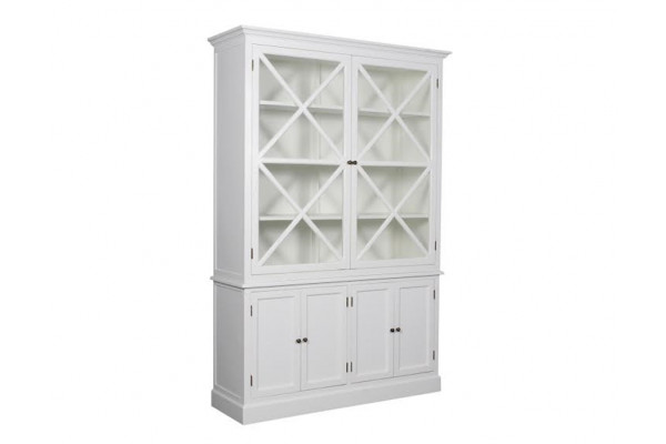 Orø Vitrineskab - 211x142x46 cm Hvid