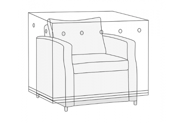 Overtræk til Lounge/sofastol - 96x96x96cm