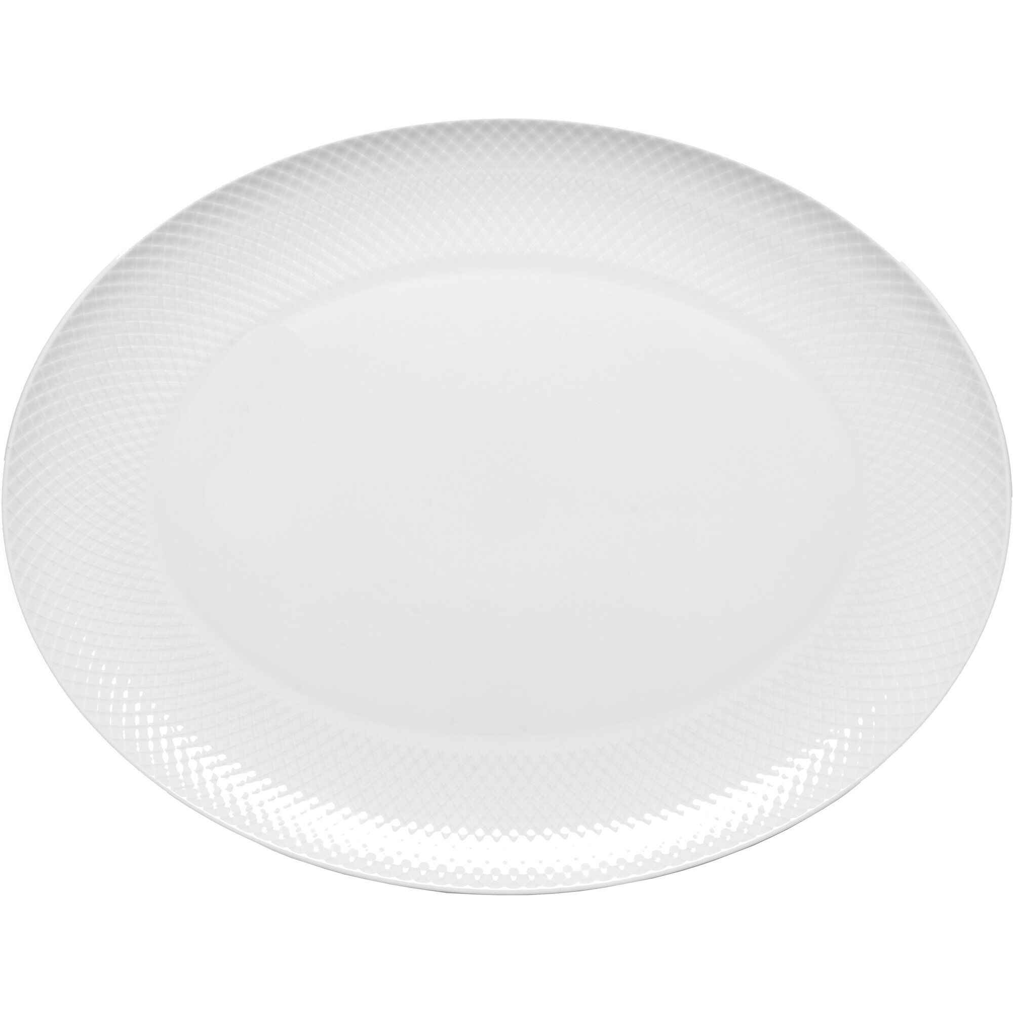 Lyngby porcelæn Rhombe Color Ovalt Serveringsfad 42x32 cm.