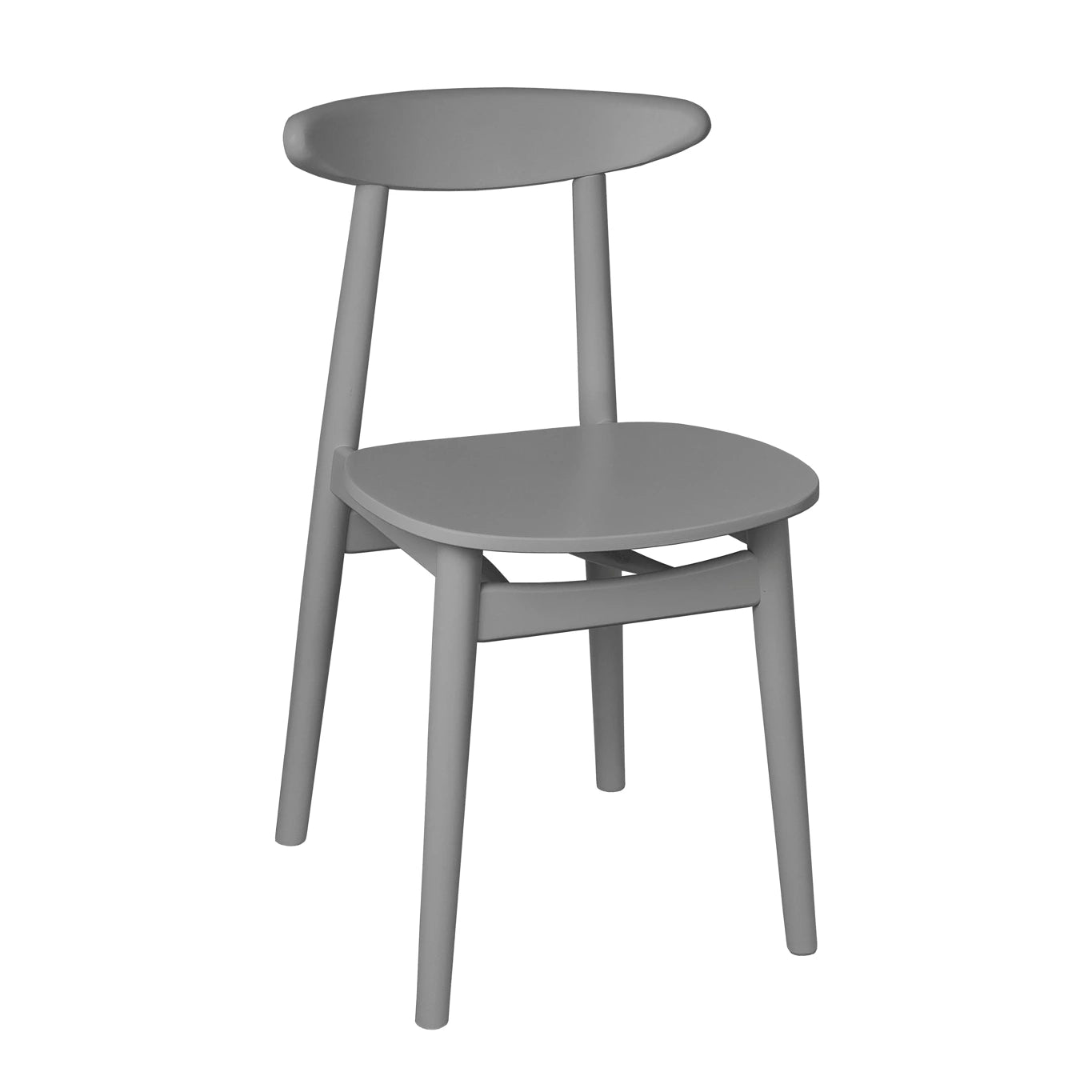 Klassiske retro spisebordsstole i grå, FSCÂ® bøgetræ, pakke med 2