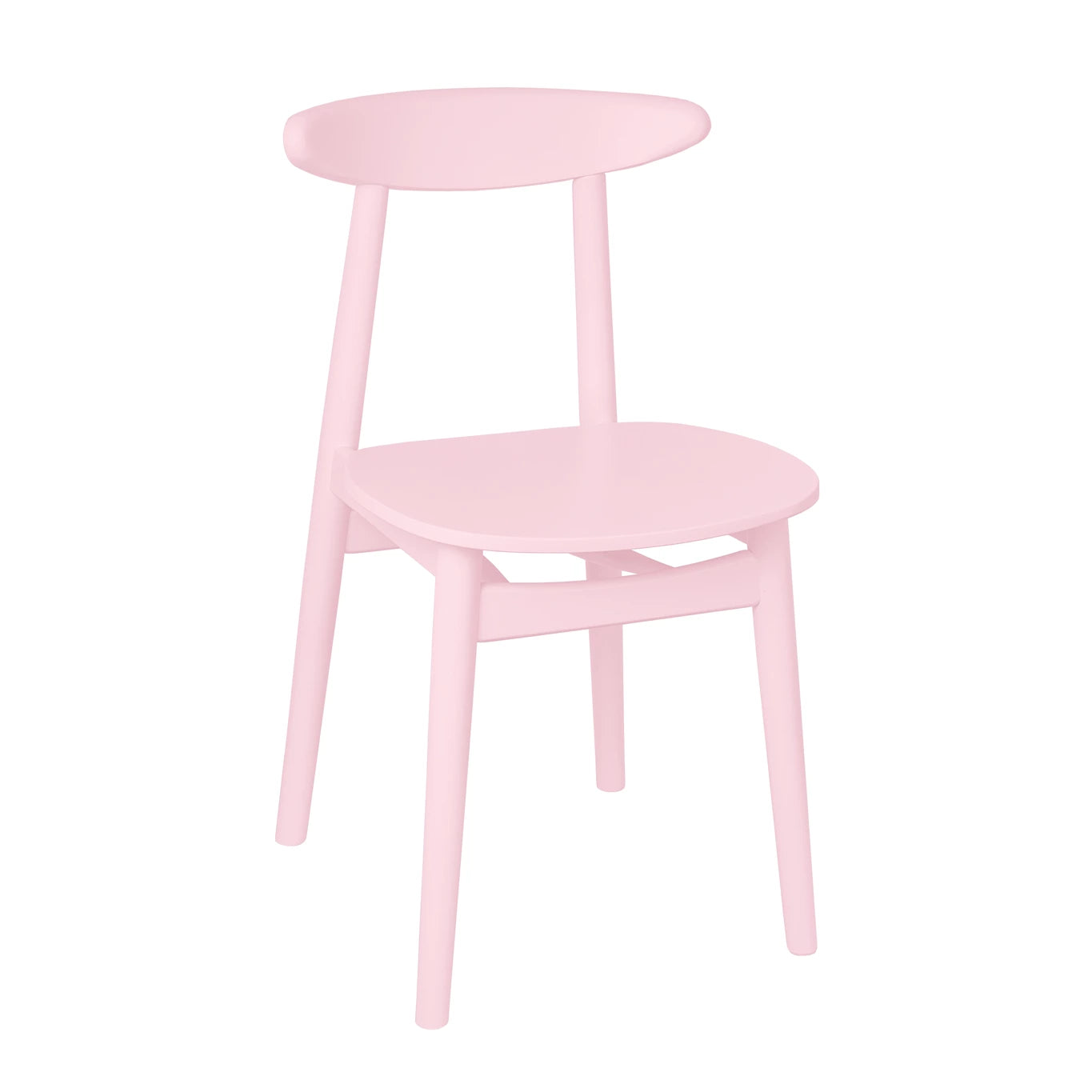 Klassiske retro spisebordsstole i pink, FSCÂ® bøgetræ, pakke med 2