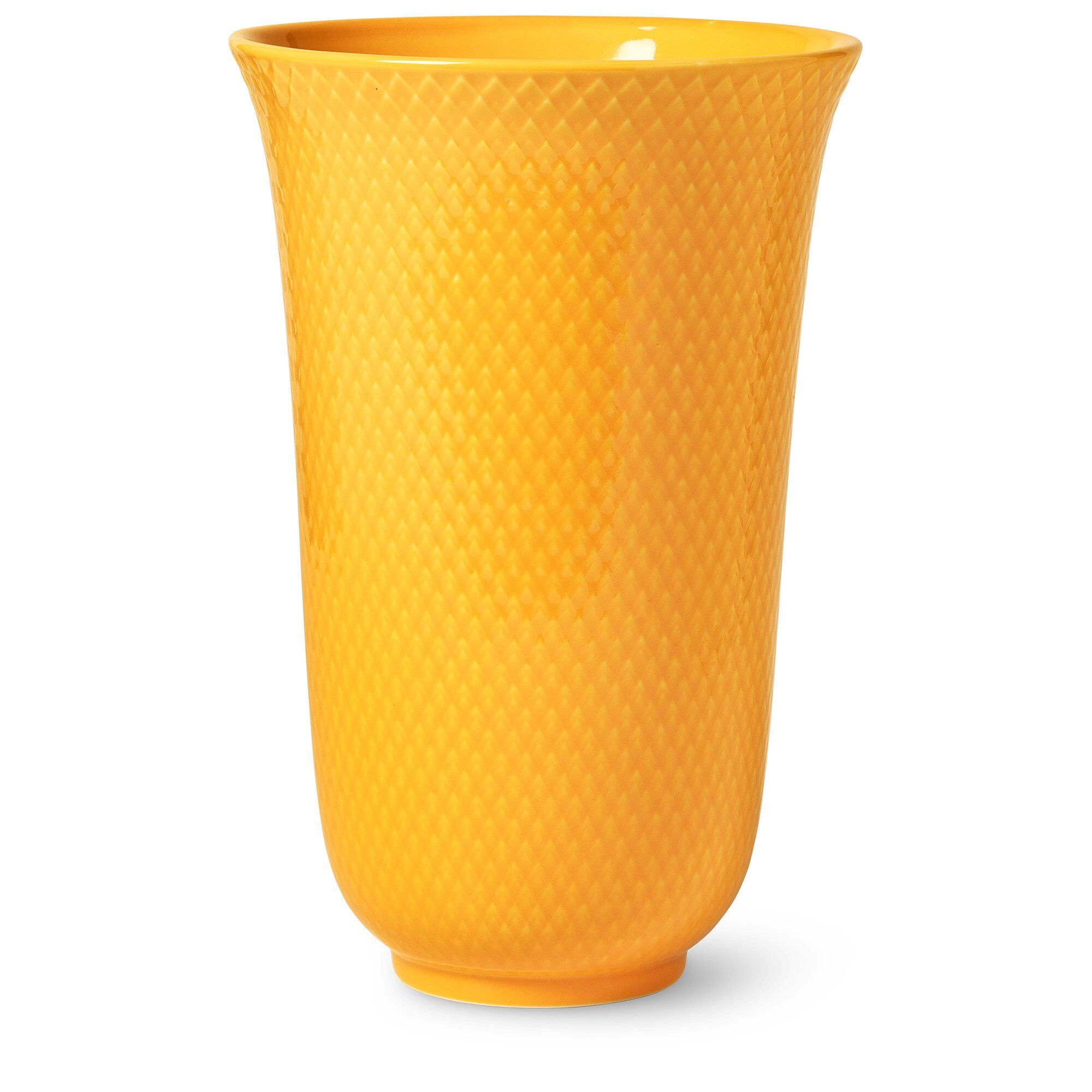 Lyngby porcelæn Rhombe Color vase, 20 cm, gul
