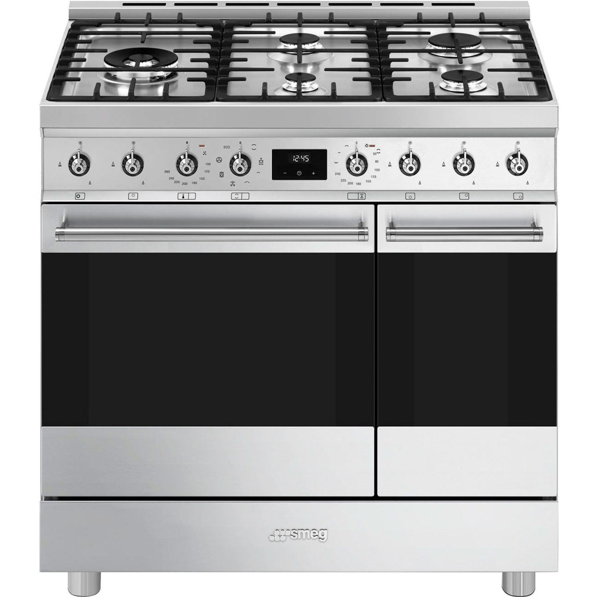 Smeg C92GMX2 Classic Gaskomfur med 2 ovne, 90 cm, rustfrit stål