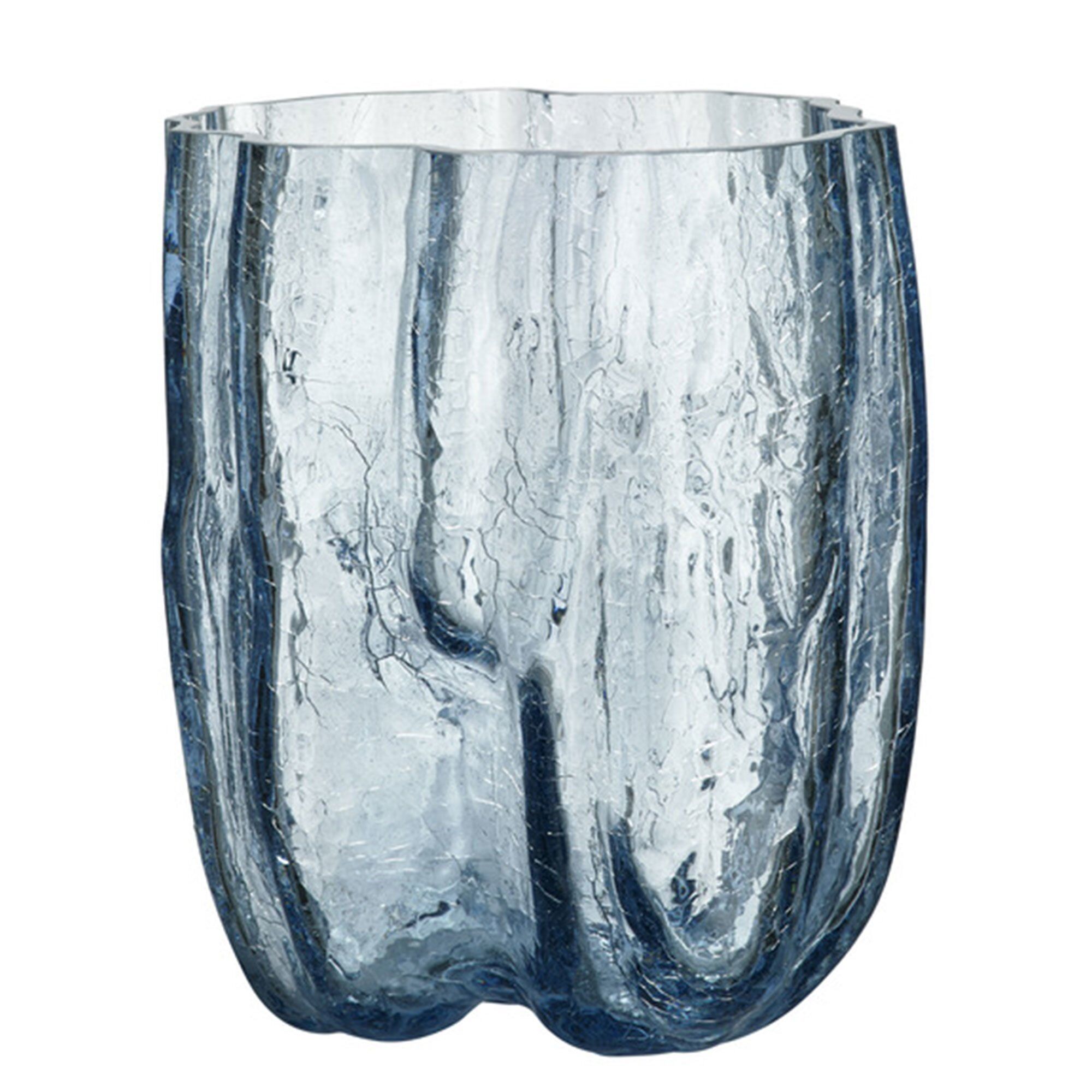 Kosta boda Crackle vase 270 mm, circular glass