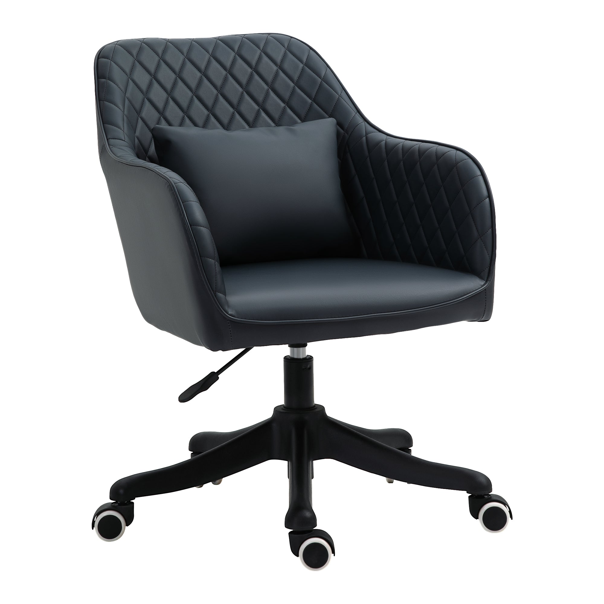 Massage kontorstol skrivebordsstol computerstol drejestol arbejdsstol med vibrationsfunktion usb trin massagefunktion lændepude armlæn 78-86 cm højdejusterbar antracit