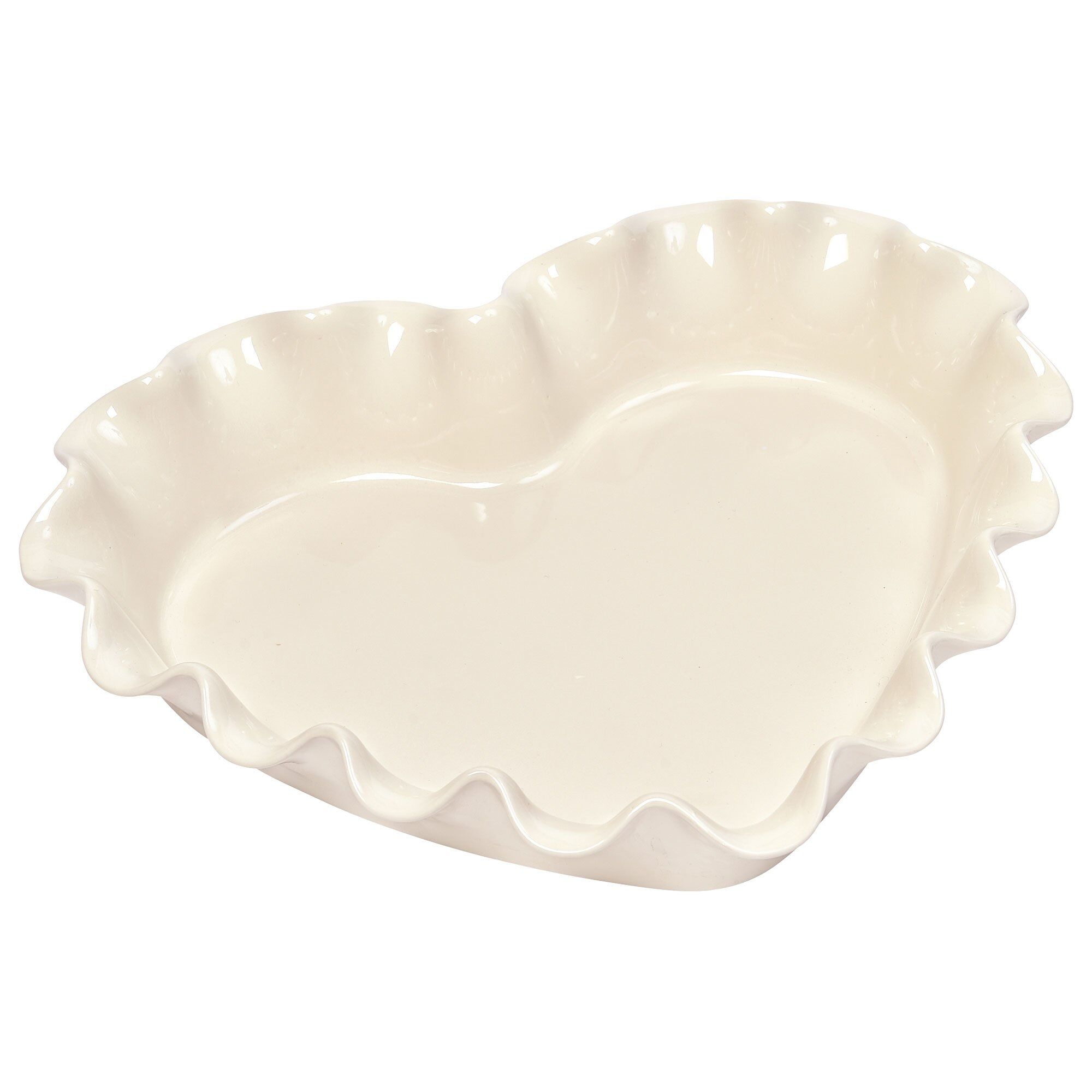 Emile henry Hjerte tærteform 1,5 liter, cream