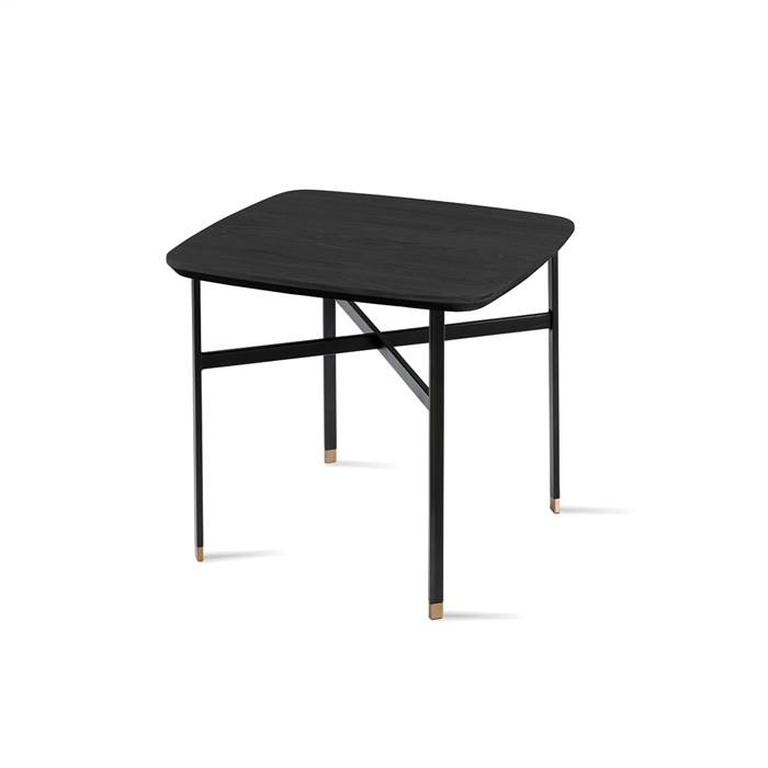 Skovby SM240 / SM260 sofabord - 54 x 54 cm - Sort eg bordplade  : Erling Christensen Møbler