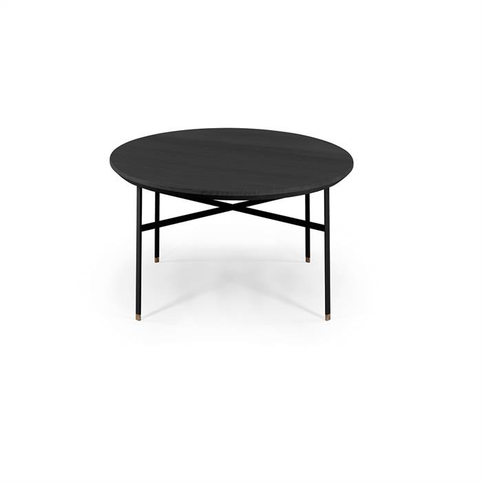 Skovby SM241 / SM260 sofabord - Ø 59,5 cm - Bordplade: Sortlakeret eg  : Erling Christensen Møbler