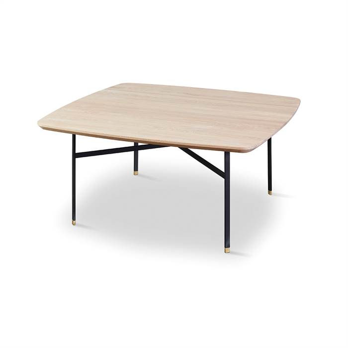 Skovby SM242 / SM262S sofabord - 99 x 99 cm - Bordplade: Massiv hvidolieret eg  : Erling Christensen Møbler