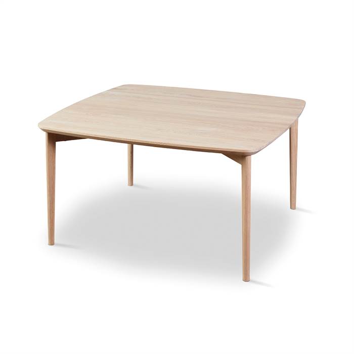 Skovby SM242 / SM265 sofabord - 99 x 99 cm - Bordplade: Massiv hvidolieret eg  : Erling Christensen Møbler