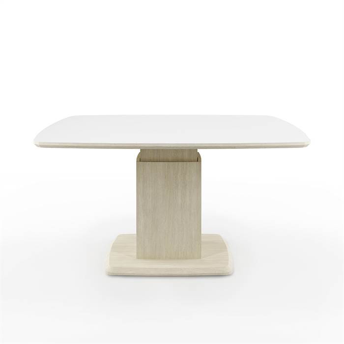 Skovby SM242 / SM266 sofabord - 99 x 99 cm - Bordplade: Hvid laminat med hvidolieret kant  : Erling Christensen Møbler