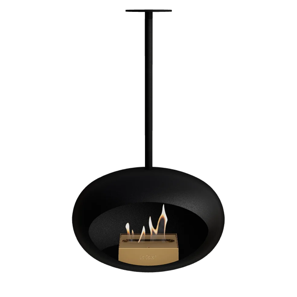 Le Feu Sky biopejs i sort - Sort - 140 cm - Rose gold brænder : Erling Christensen Møbler