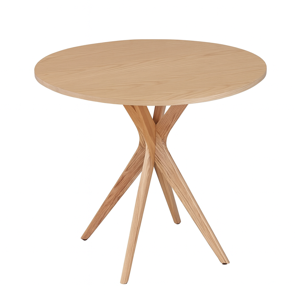 Rundt spisebord diam. 90cm i asketræ