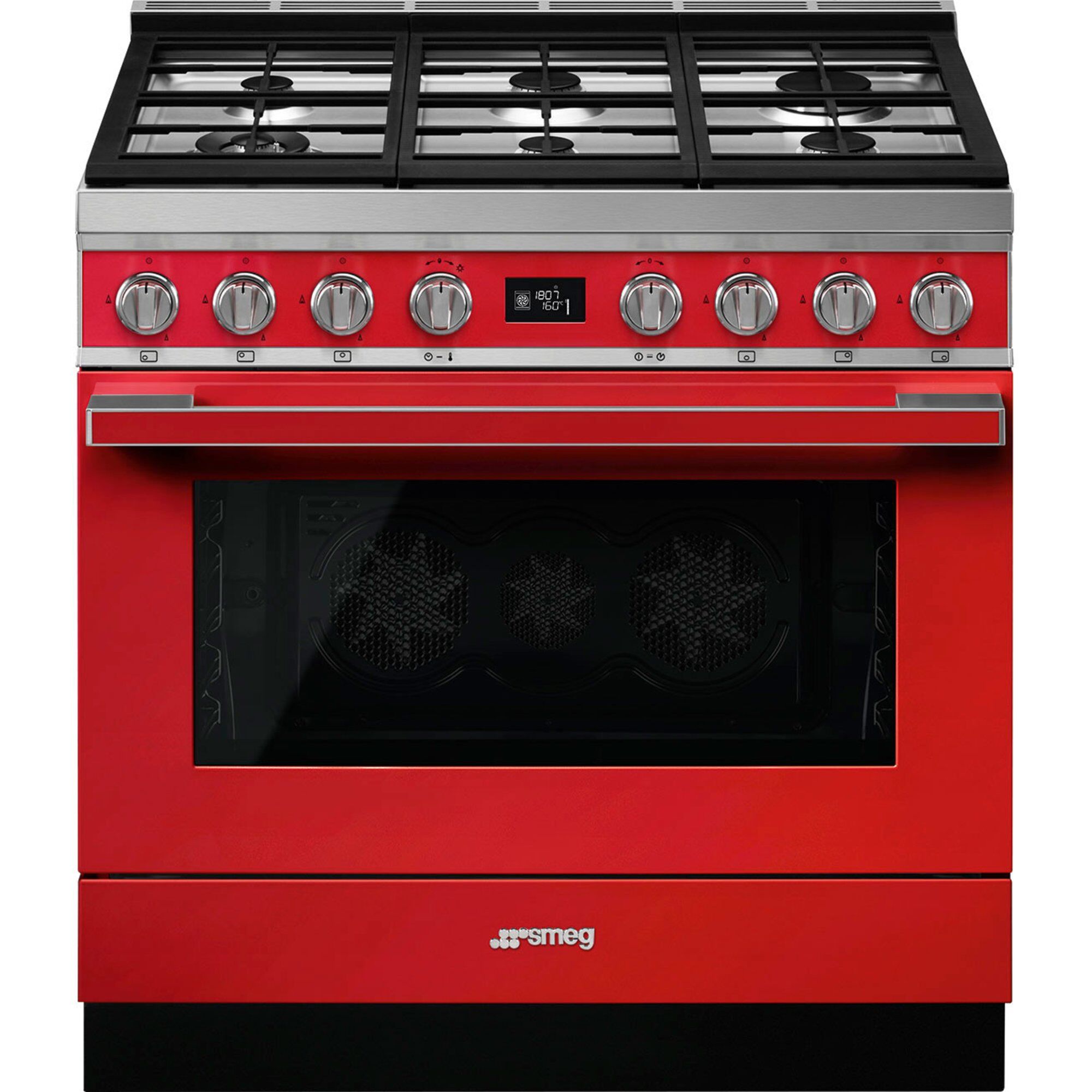 Smeg CPF9GPR Portofino gaskomfur, rød