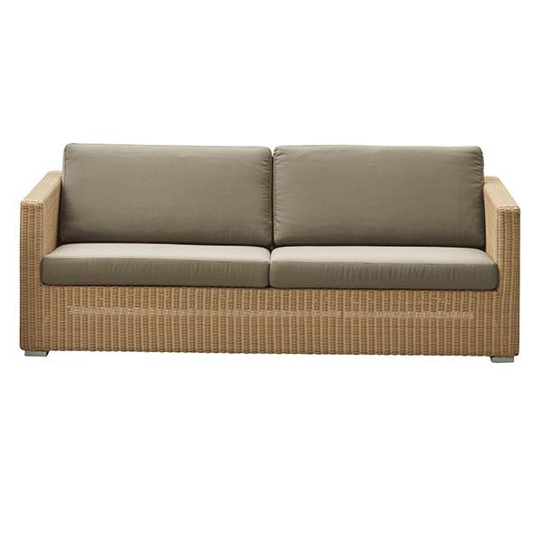 Cane-Line Chester sofa, Natural, hynde i taupe  : Erling Christensen Møbler