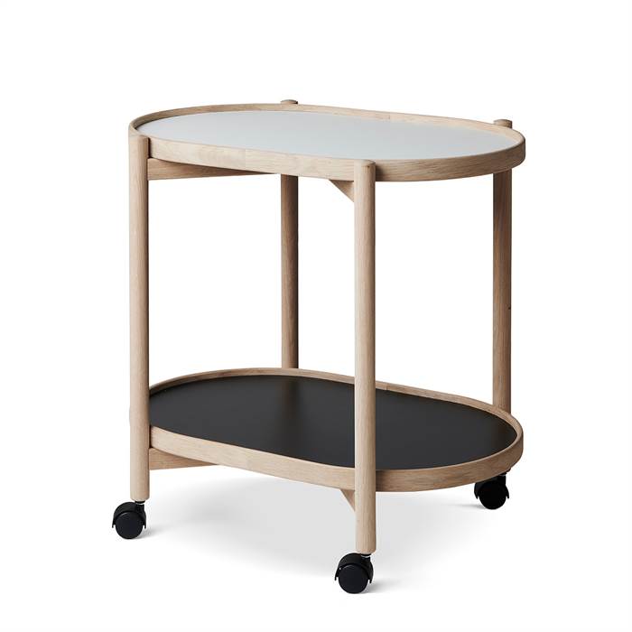 Thomsen Furniture James oval bakkebord - eg / melamin - 40 x 60 cm  : Erling Christensen Møbler