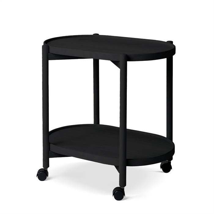 Thomsen Furniture James oval bakkebord - Sortbejdset eg - 40 x 60 cm  : Erling Christensen Møbler