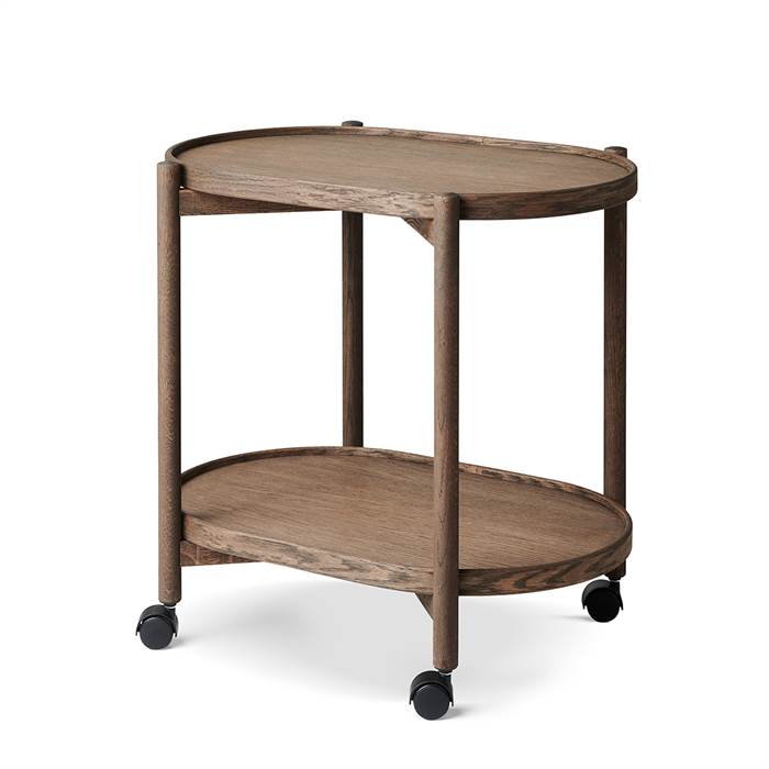 Thomsen Furniture James oval bakkebord - eg / røgfarvet olie - 40 x 60 cm  : Erling Christensen Møbler