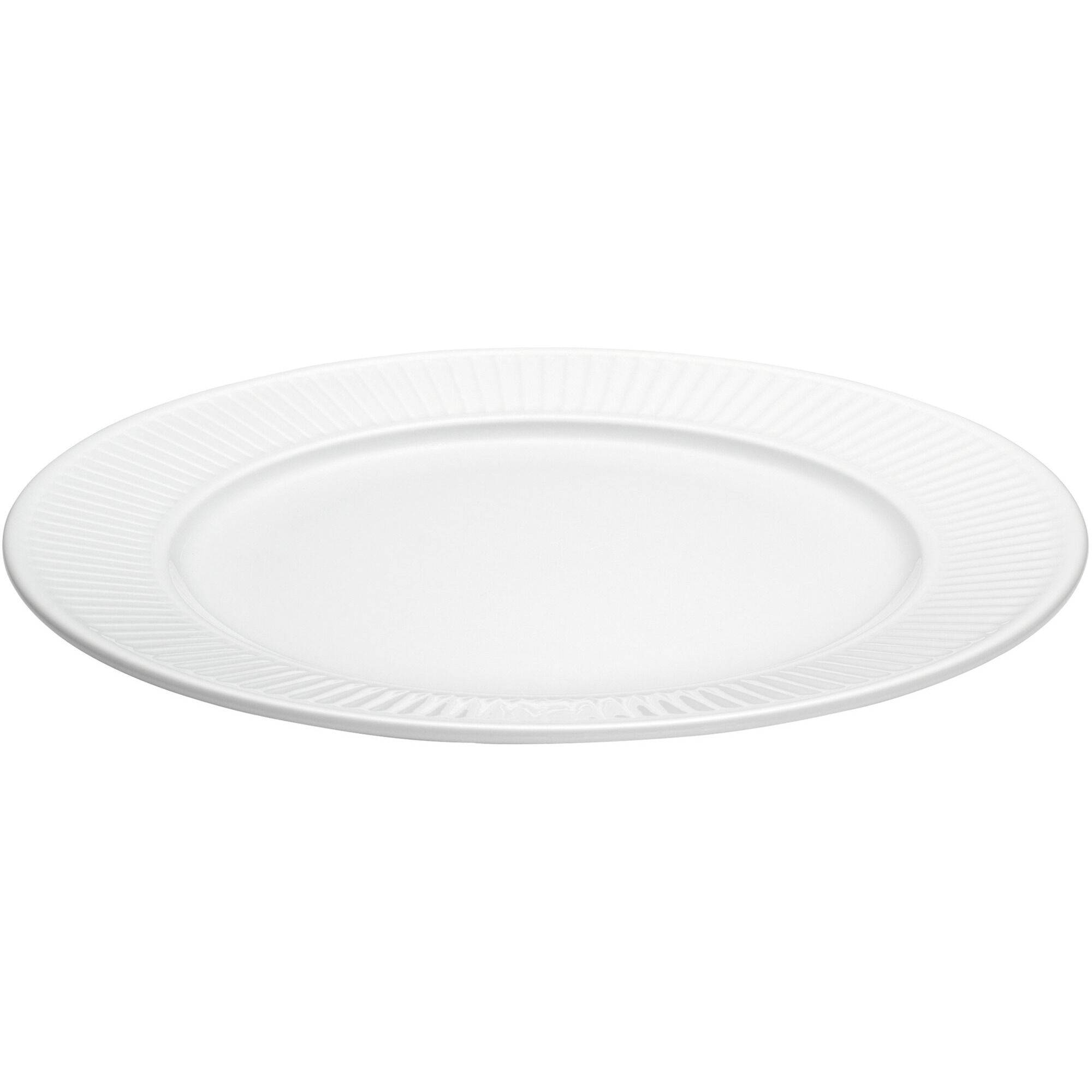Pillivuyt Hvid Plissé tallerken, Ø 22 cm.