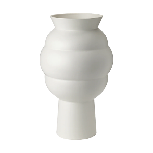 Knabstrup Keramik Knabstrup Tortus Archie vase NO 4, h 37 cm - White : Erling Christensen Møbler : Erling Christensen Møbler