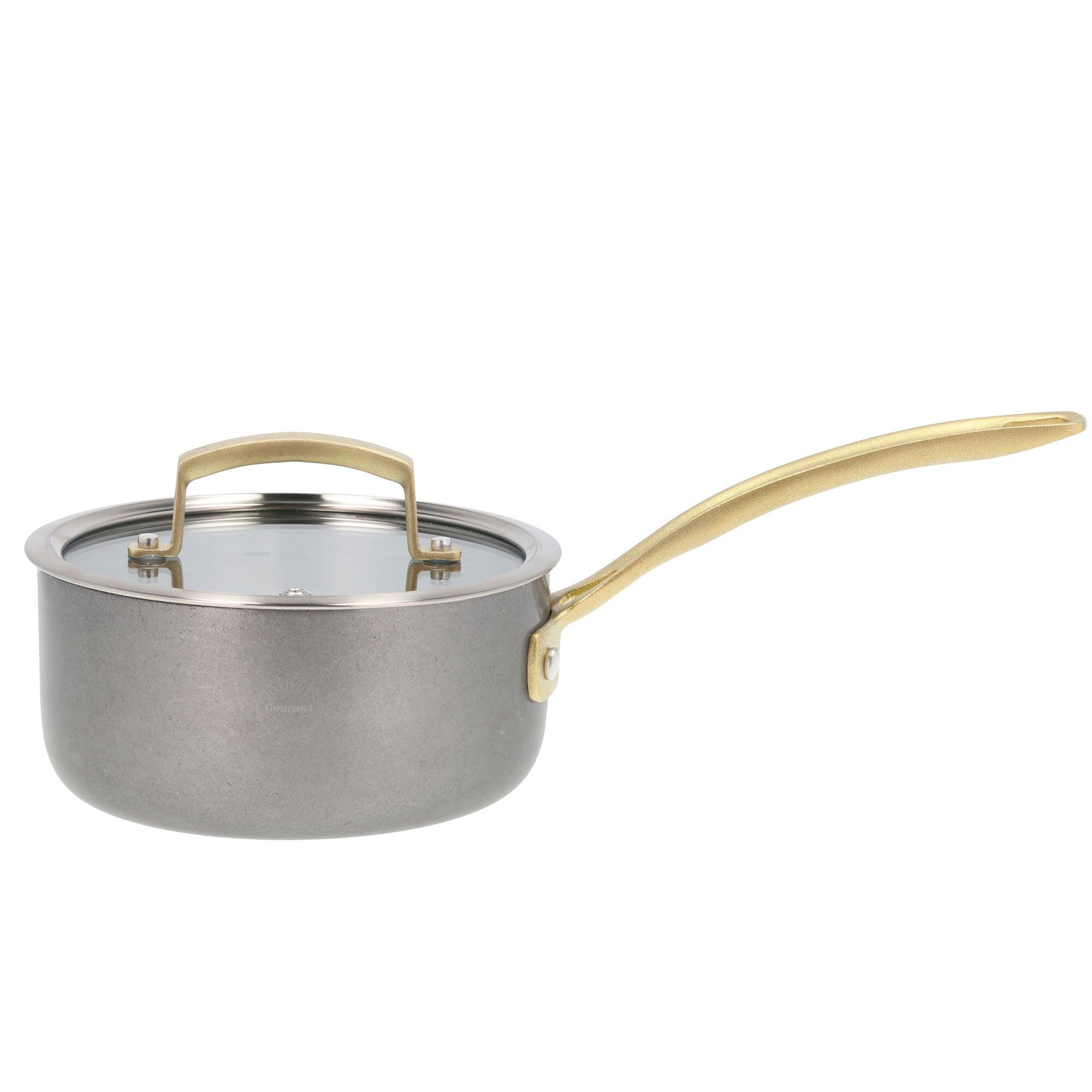 Pillivuyt Durance kasserolle med låg 1,5 liter 16 cm, rustfrit stål