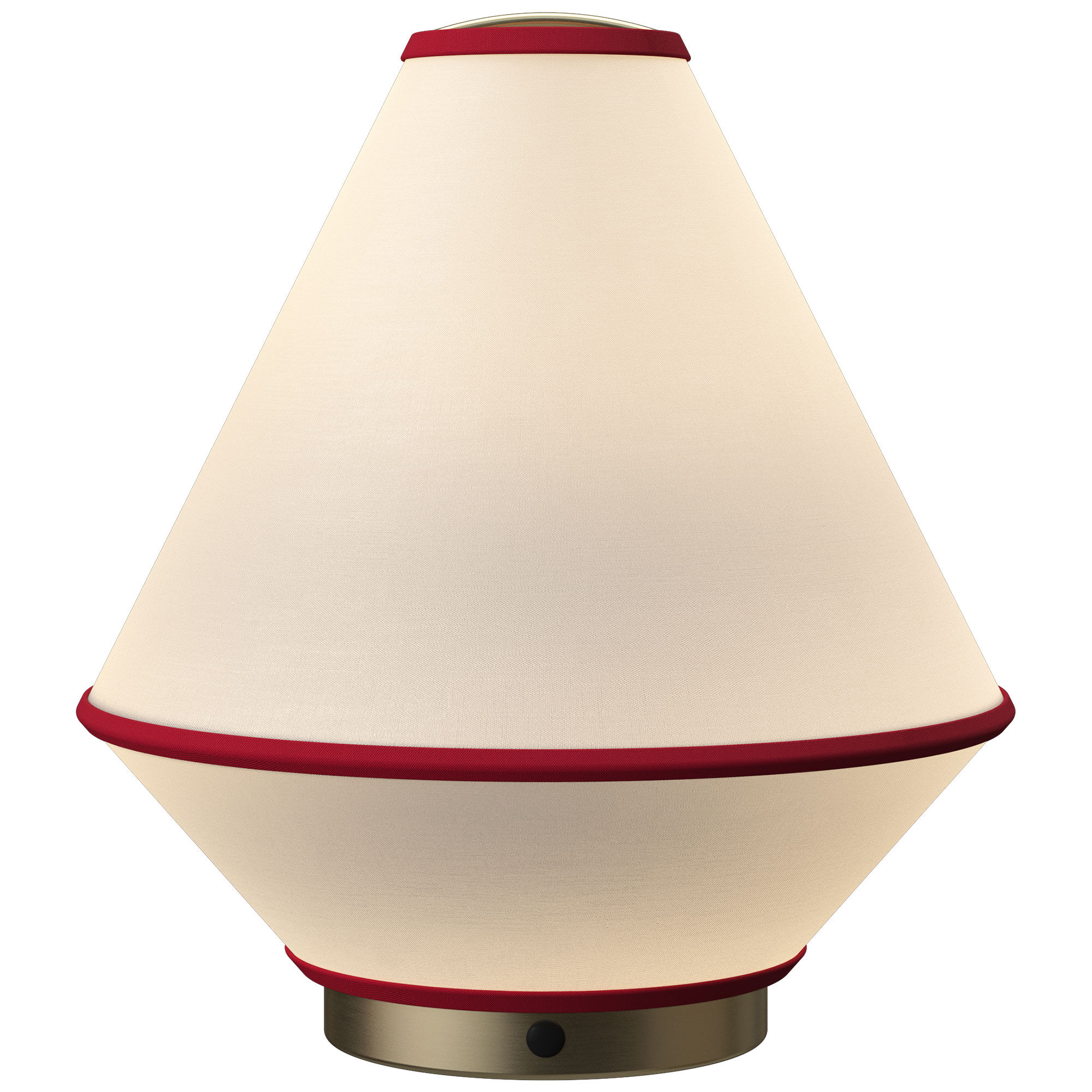 Edgeform Tafta Bærbar bordlampe, rød/off-white