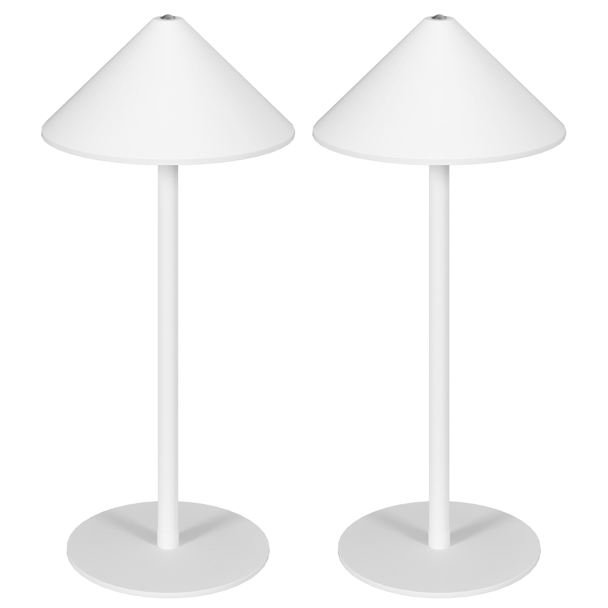 Led-bordlampe med usb-kabel, berøringsafbryder, metal, genopladelig, hvid